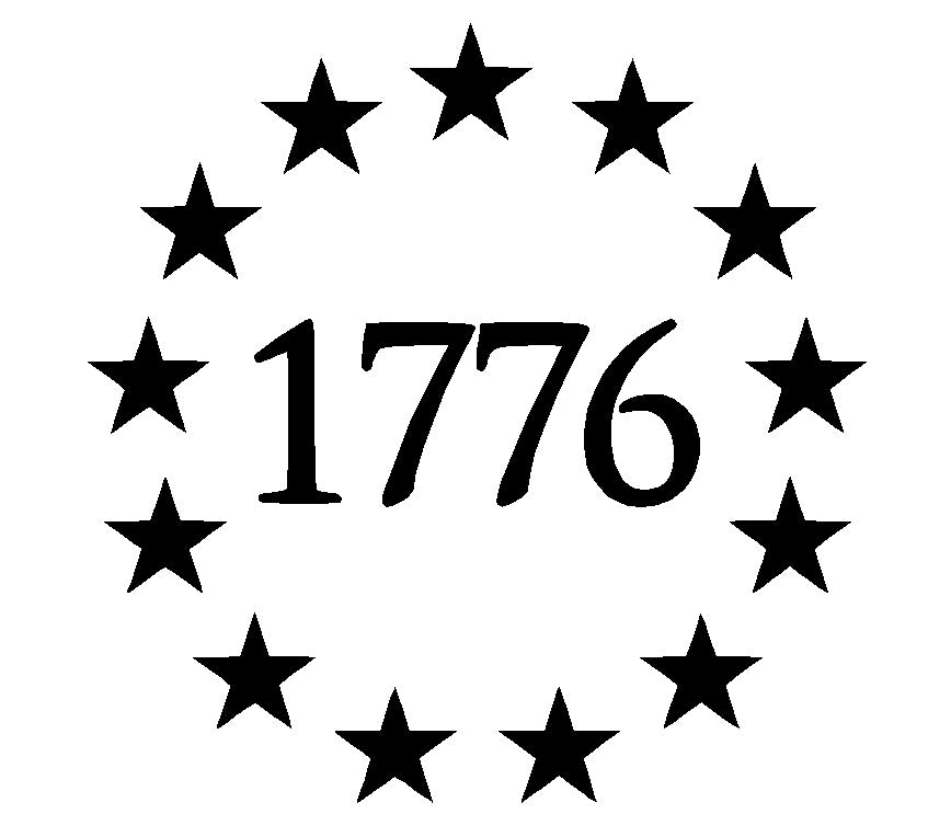 1776 Betsy Ross Stars Vinyl Decal Patriotic Sticker