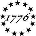 1776 Betsy Ross Stars Decal Patriotic Vinyl Sticker