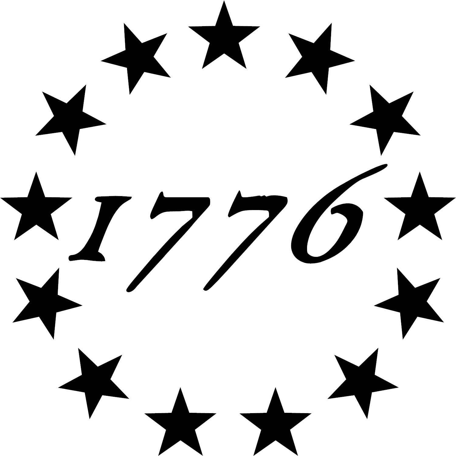 1776 Betsy Ross Stars Decal Patriotic Vinyl Sticker