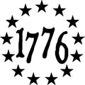Betsy Ross 1776 Stars Decal Patriotic Vinyl Sticker