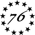 76 Stars Decal Patriotic Betsy Ross 1776 Vinyl Sticker