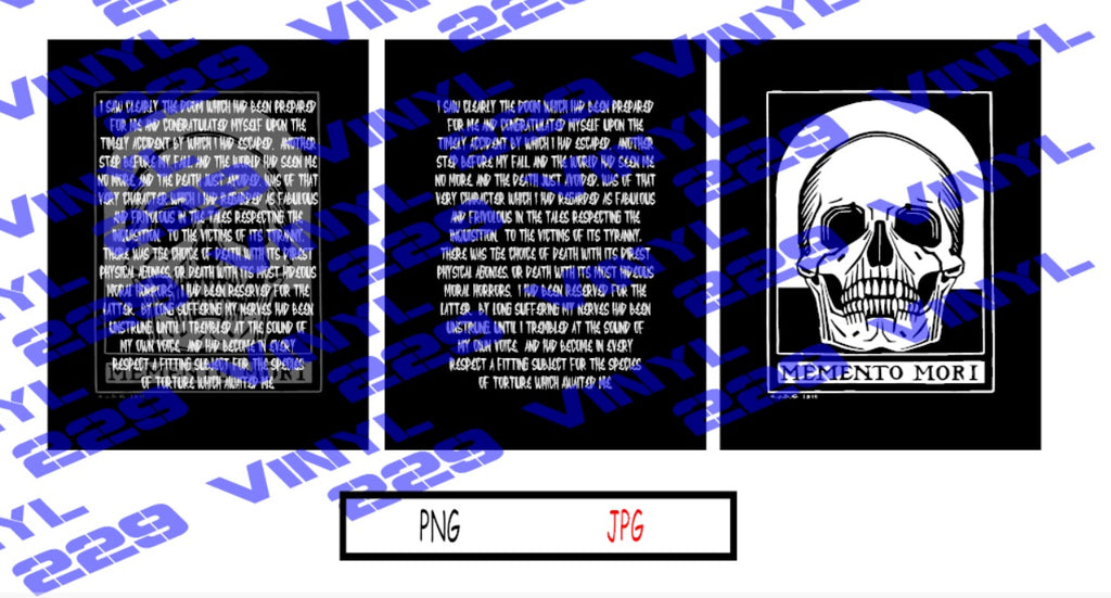 Wednesday Memento Mori Skull Tshirt SVG PNG digital files