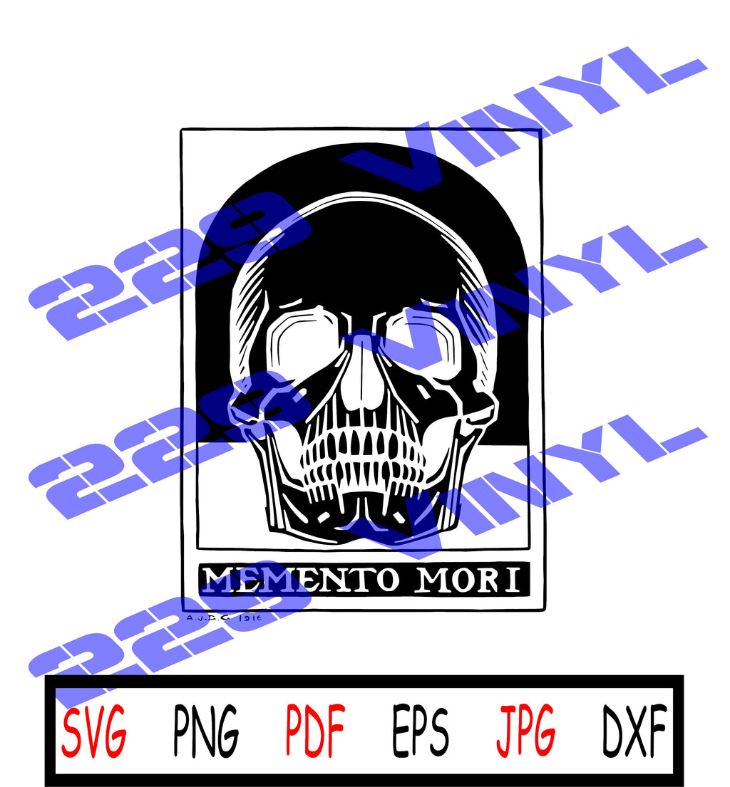 Wednesday Memento Mori Skull Tshirt SVG PNG digital files