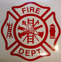 Fire Dept Maltese Cross Vinyl Decal Sticker