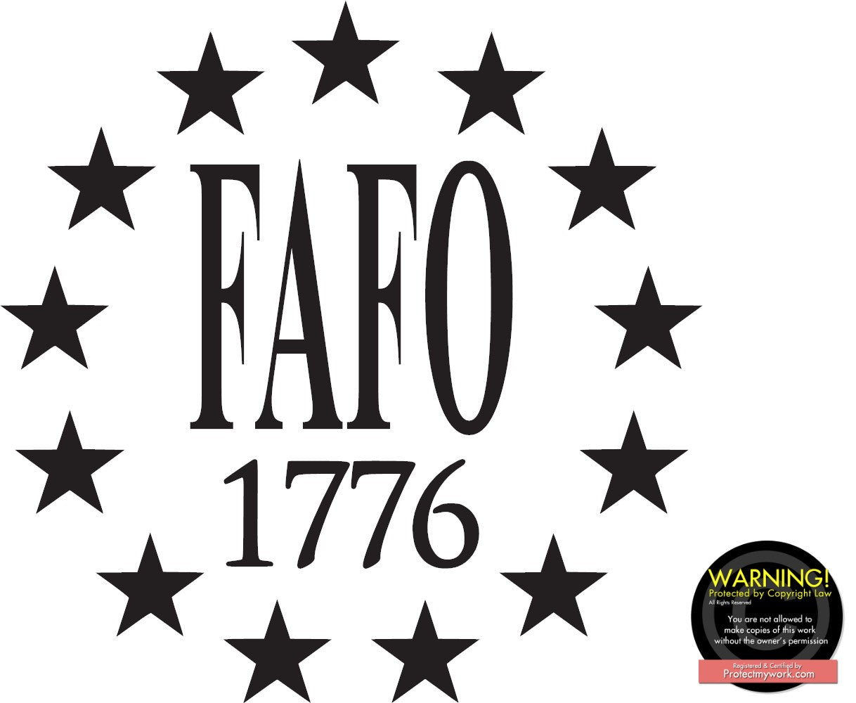FAFO 1776 Stars Vinyl Decal Sticker
