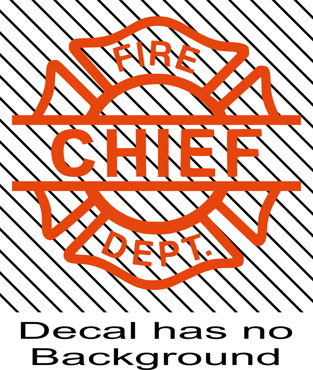 Fire Dept Chief Maltese Cross Vinyl Decal Sticker