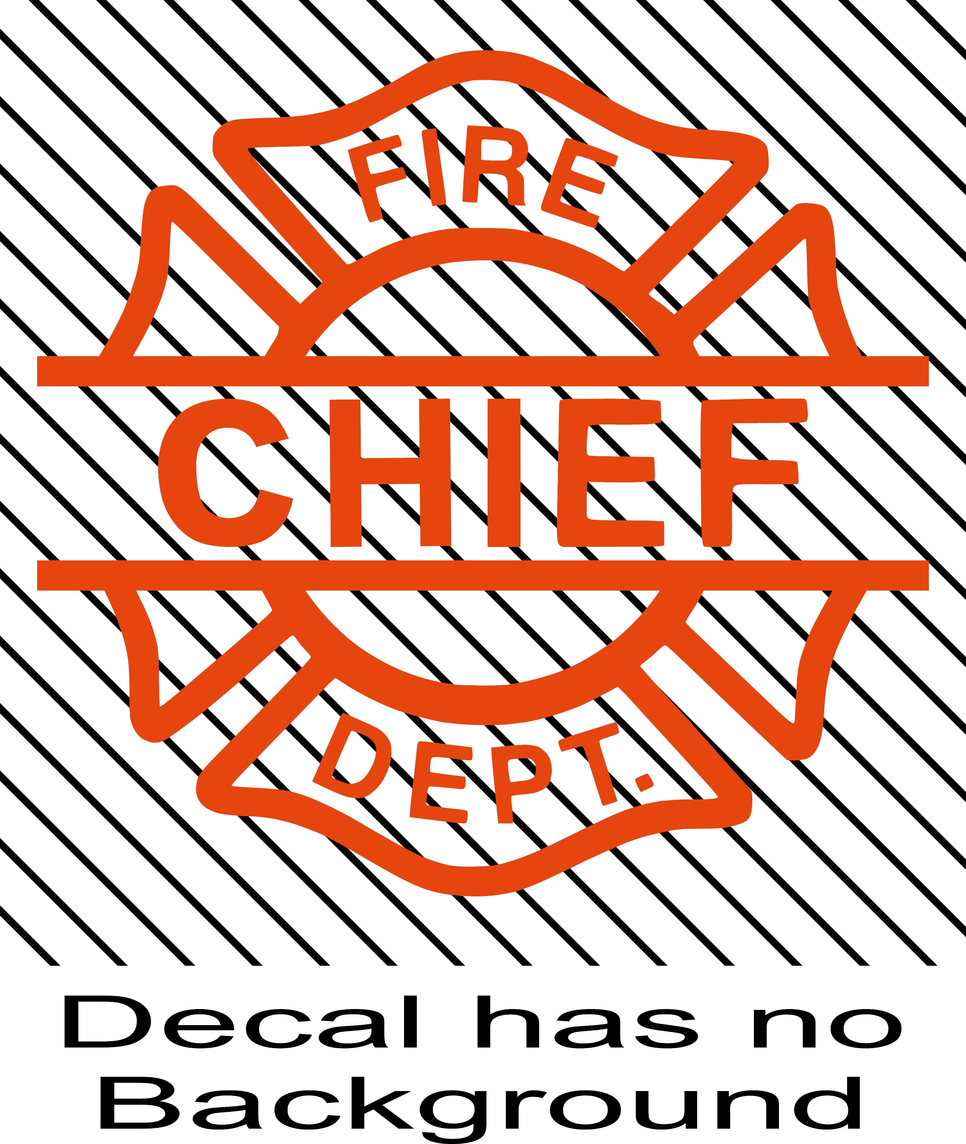 Fire Dept Chief Maltese Cross Vinyl Decal Sticker