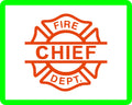 Fire Dept Chief Maltese Cross Vinyl Decal Sticker