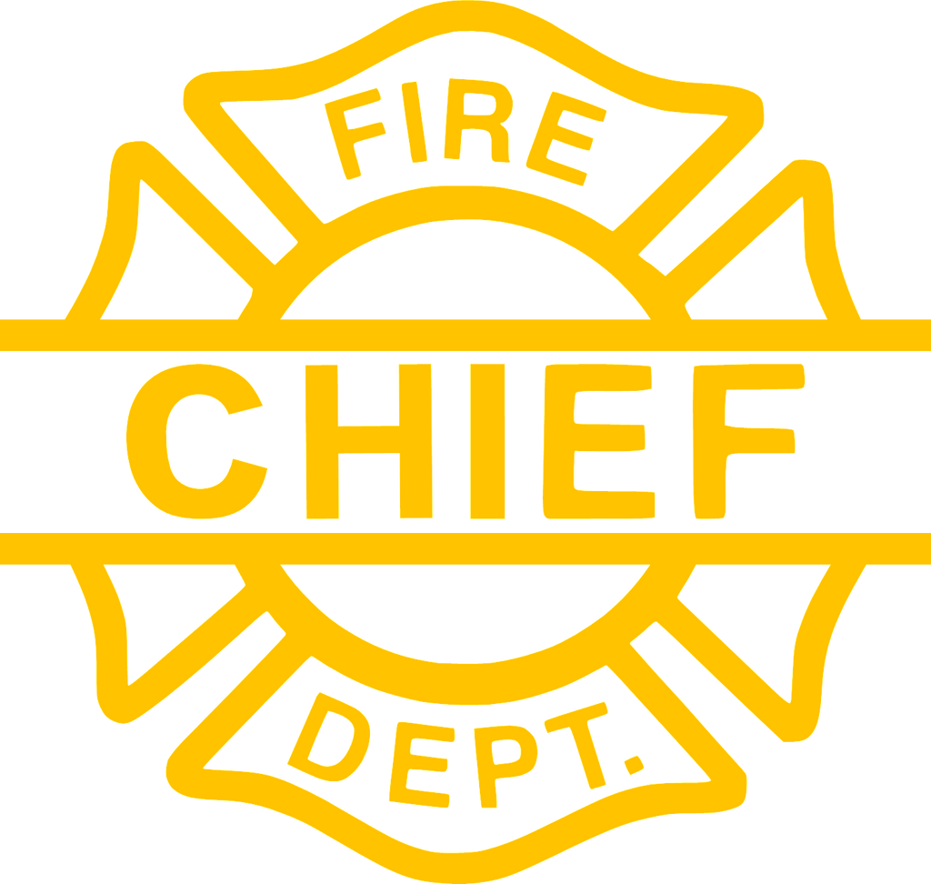 Fire Dept Chief Maltese Cross Vinyl Decal Sticker