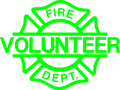 Fire Dept Volunteer Maltese Cross Vinyl Decal Sticker