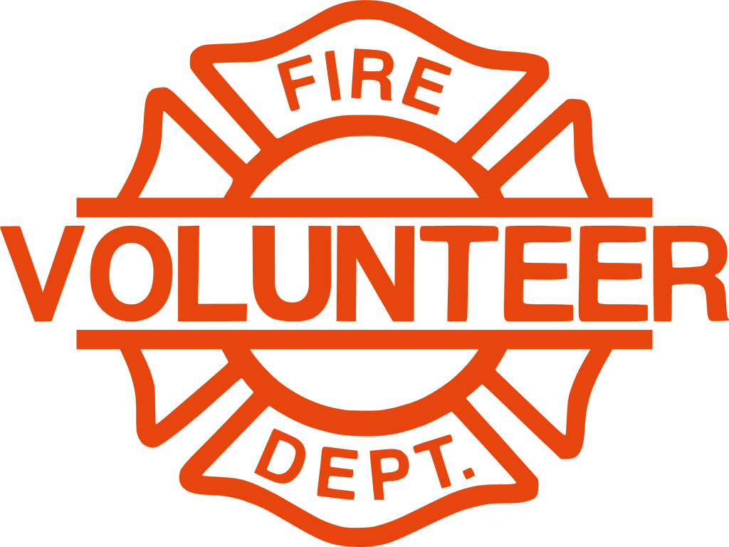 Fire Dept Volunteer Maltese Cross Vinyl Decal Sticker