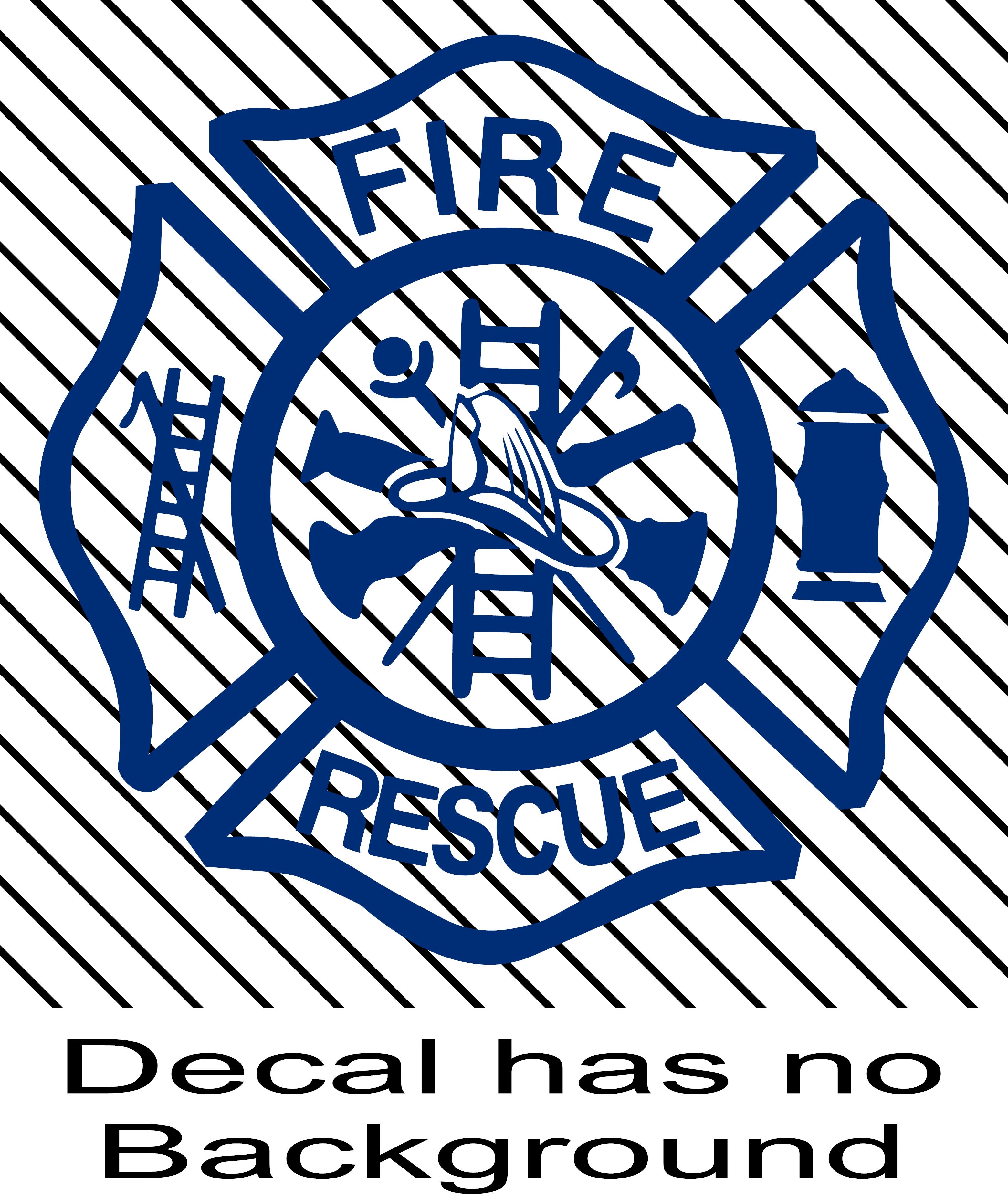 Fire Rescue Firefighter Maltese Cross Vinyl Decal Sticker