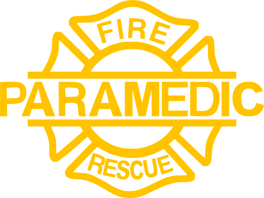 Paramedic Fire Rescue Vinyl Decal Firefighter Maltese Cross EMT Ambulance Sticker