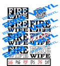 Fire Wife Fire Rescue Department SVG pdf eps jpg dxf png digital file