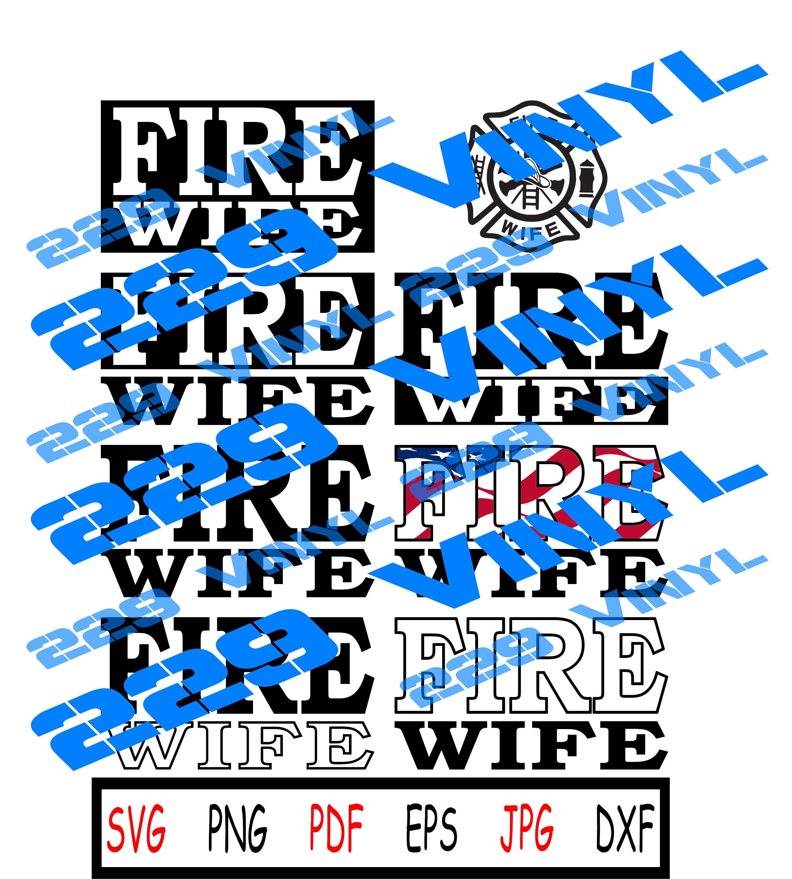 Fire Wife Fire Rescue Department SVG pdf eps jpg dxf png digital file