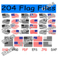 USA American Flag Bundle Set SVG pdf eps jpg dxf png digital file