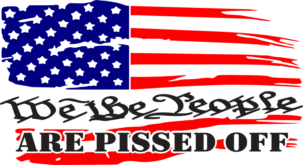We The People Distressed American Are Pissed Off Tattered  Flag SVG pdf eps jpg dxf png digital file