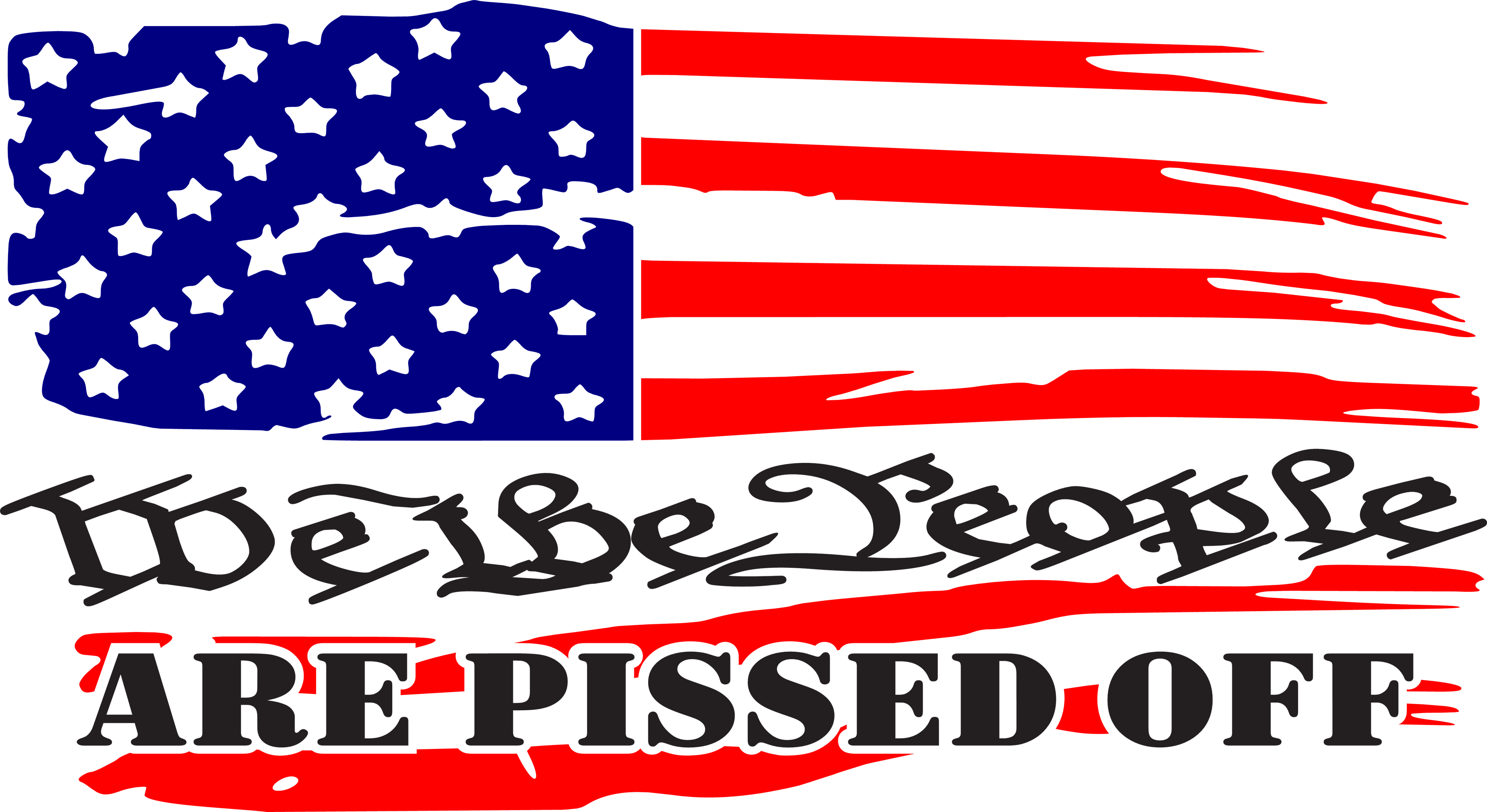 We The People Distressed American Are Pissed Off Tattered  Flag SVG pdf eps jpg dxf png digital file