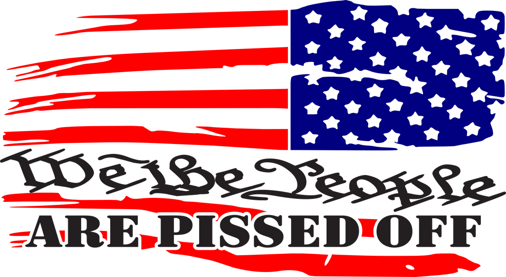 We The People Distressed American Are Pissed Off Tattered  Flag SVG pdf eps jpg dxf png digital file