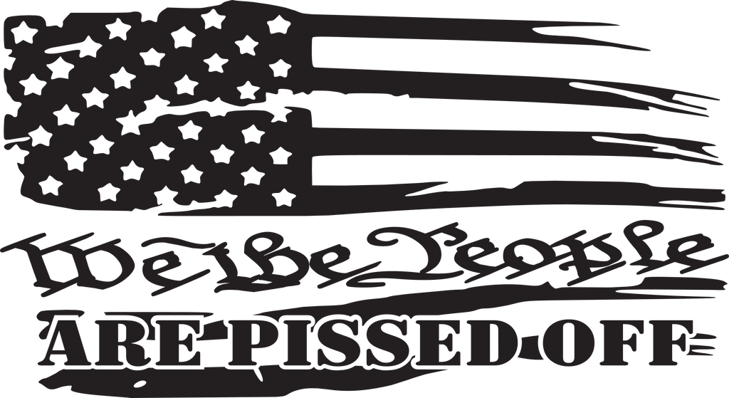 We The People Distressed American Are Pissed Off Tattered  Flag SVG pdf eps jpg dxf png digital file
