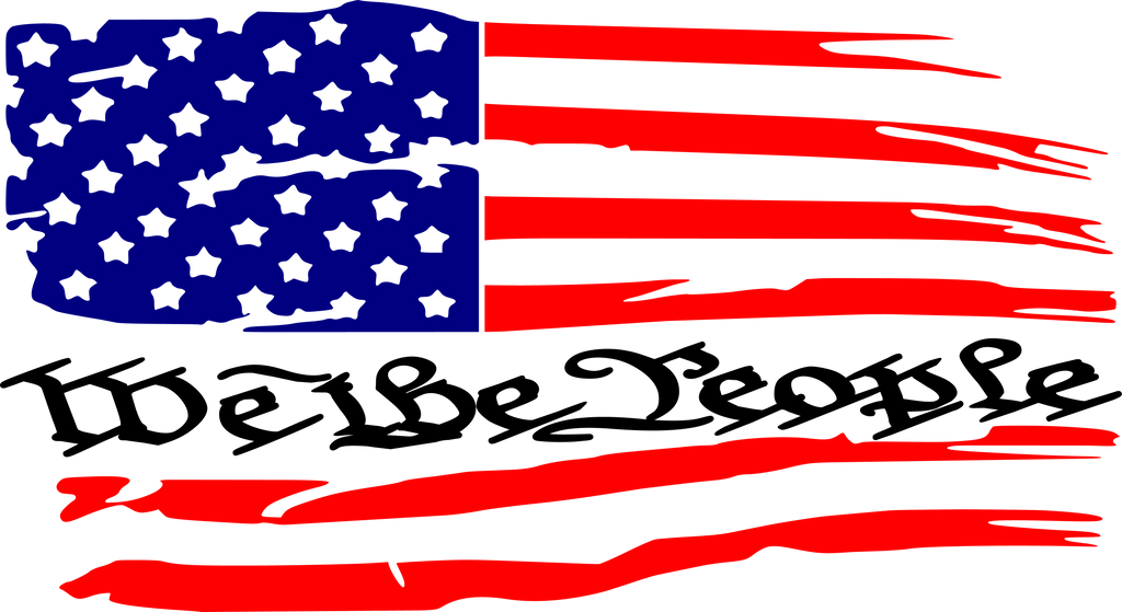 We The People Distressed American Tattered Flag SVG pdf eps jpg dxf png digital file
