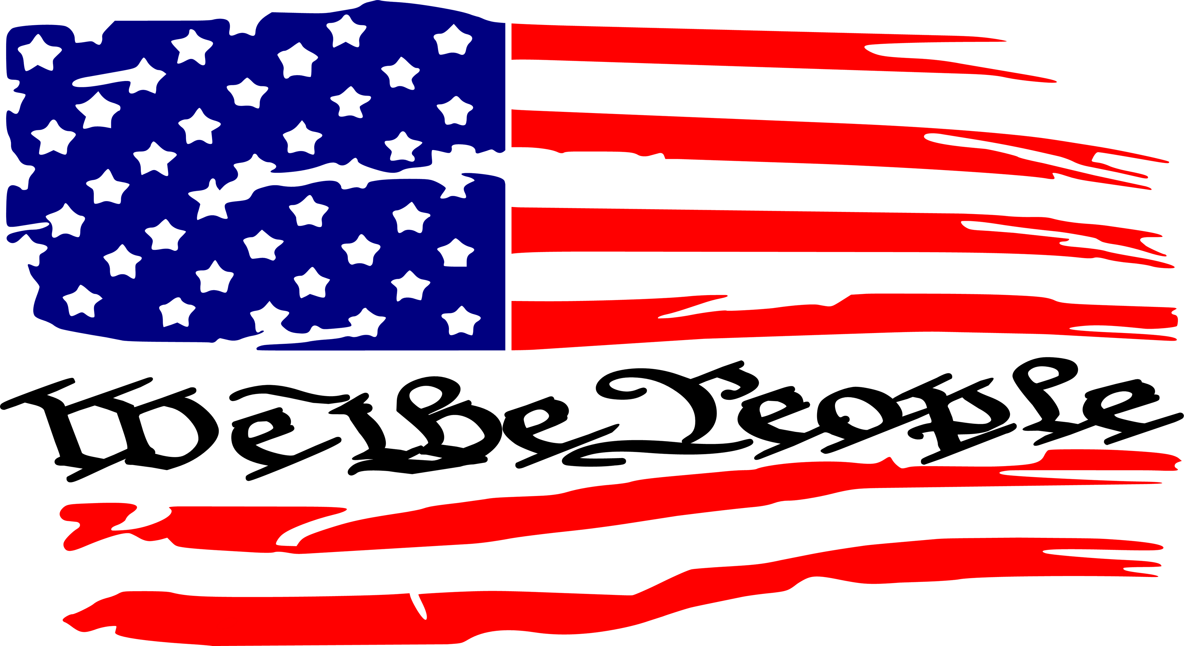 We The People Distressed American Tattered Flag SVG pdf eps jpg dxf png digital file