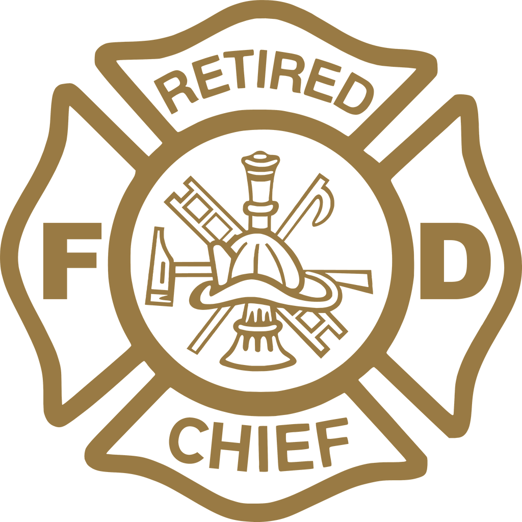 Retired Chief Maltese Cross Vinyl Decal Sticker