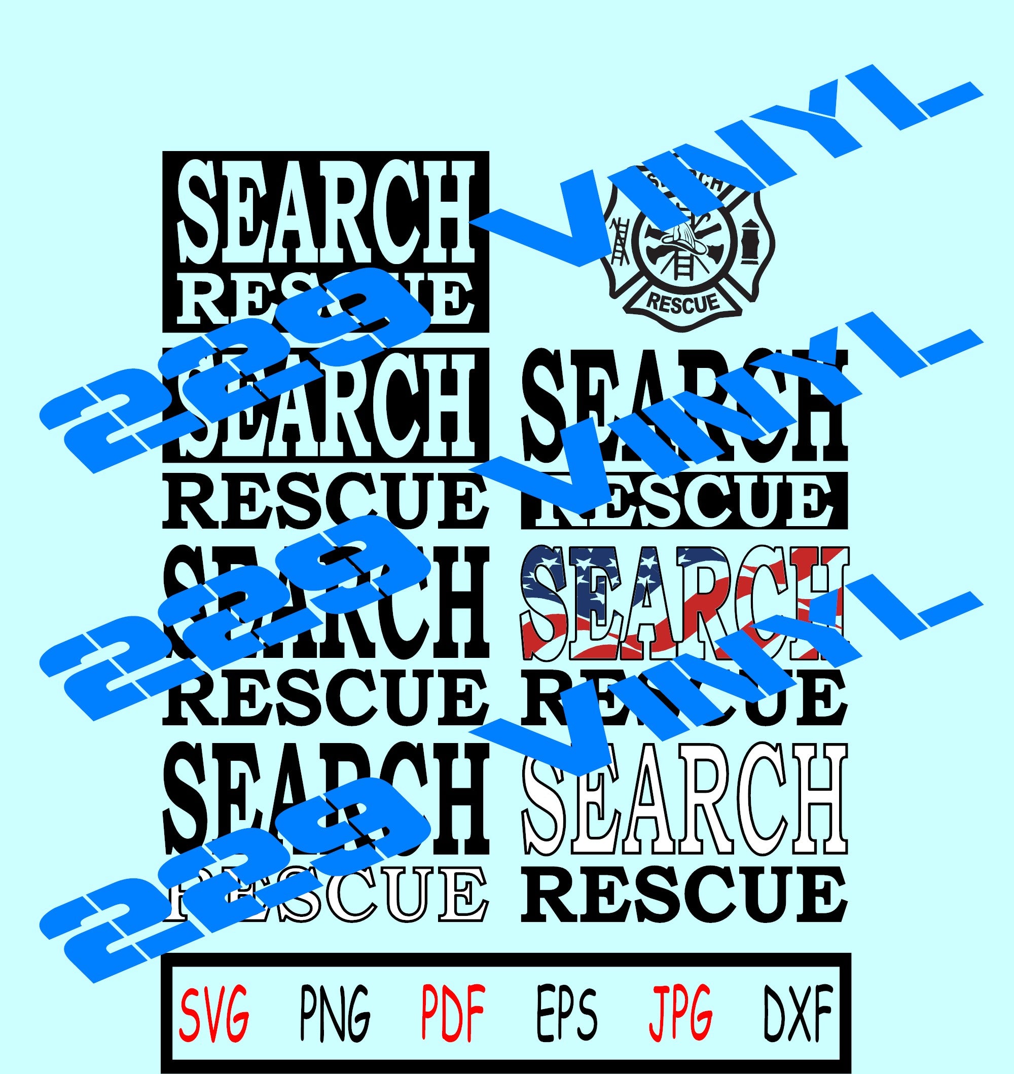 Search Rescue Fire Dept Department SVG pdf eps jpg dxf png digital file