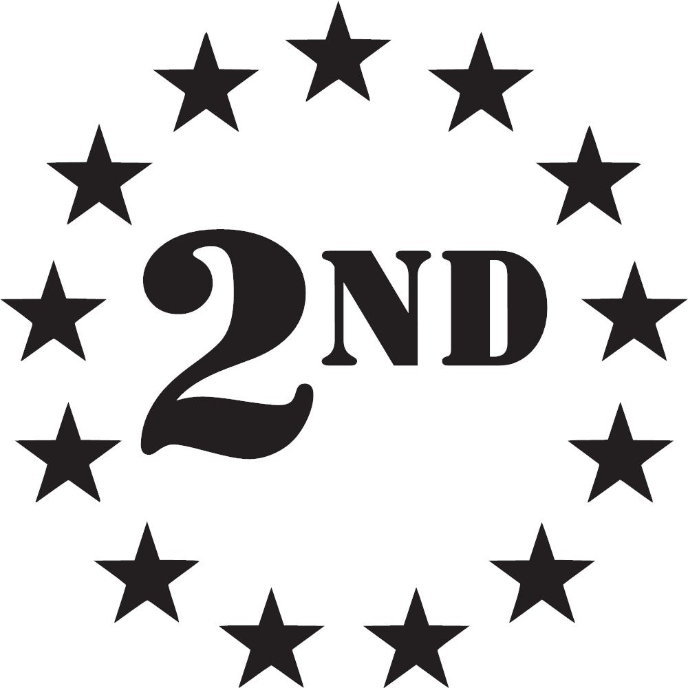 2nd Betsy Ross Stars Vinyl Decal 2A Patriotic Sticker